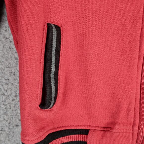 Star Wars Darth Vader Varsity Jacket Boys 7 8 Red Black Disney Graphic Fleece - Picture 7 of 15